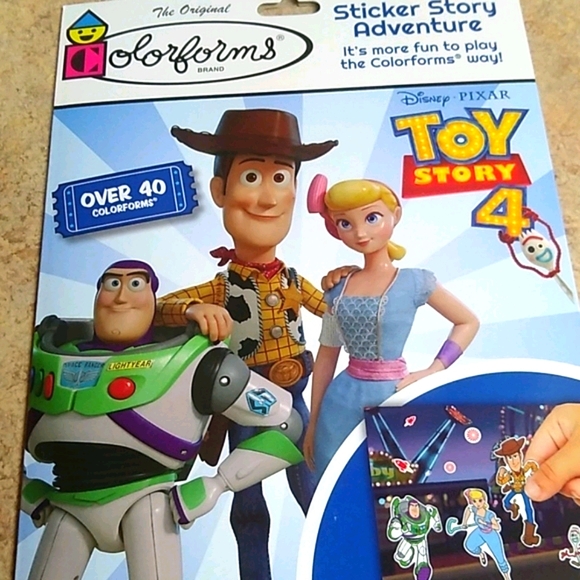 Toy Story 4 Colorforms Sticker Story Adventure Set - Picture 2 of 5
